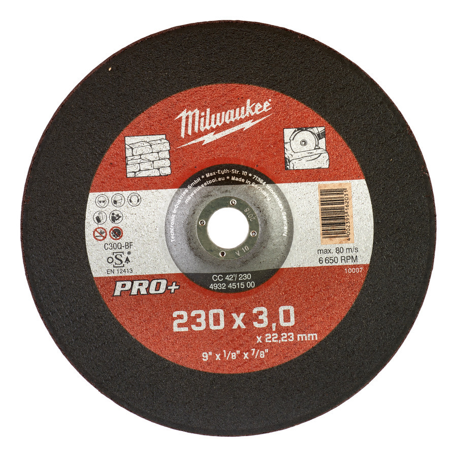 Milwaukee CutWCC 42/230 × 3 PRO+ res. wie. für Stein – 1 Stück