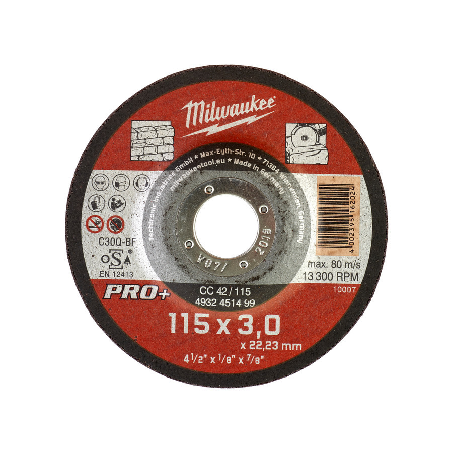 Milwaukee CutWCC 42/115 × 3 PRO+ res. wie. für Stein – 1 Stück