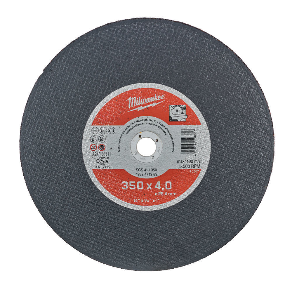 Milwaukee CutWSCS41/350X4 PRO+ Cutting Wheel - 1pc