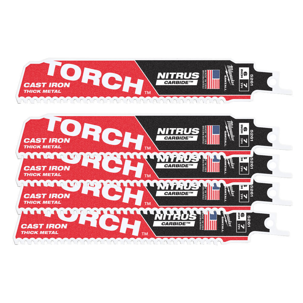 Milwaukee Sägeblätter TORCH Nitrus 150/7Tpi (5 Stück)