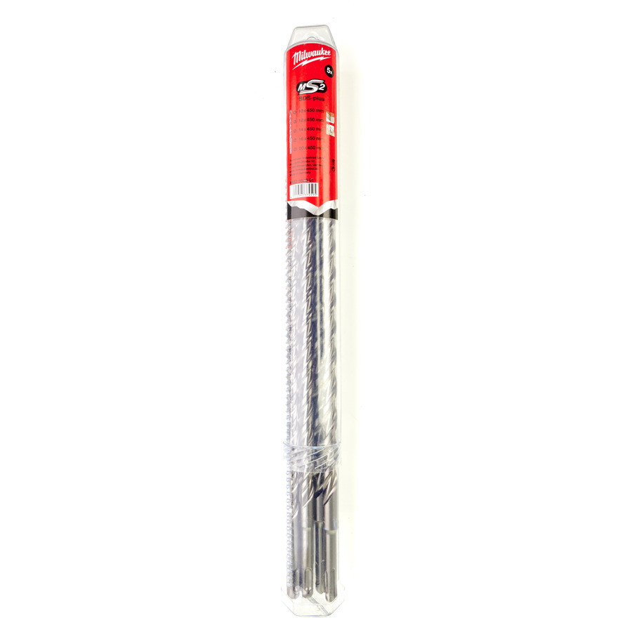 Milwaukee M2 Drill Bit Set 10/12/14/16/20 × 450 mm (5PCS)