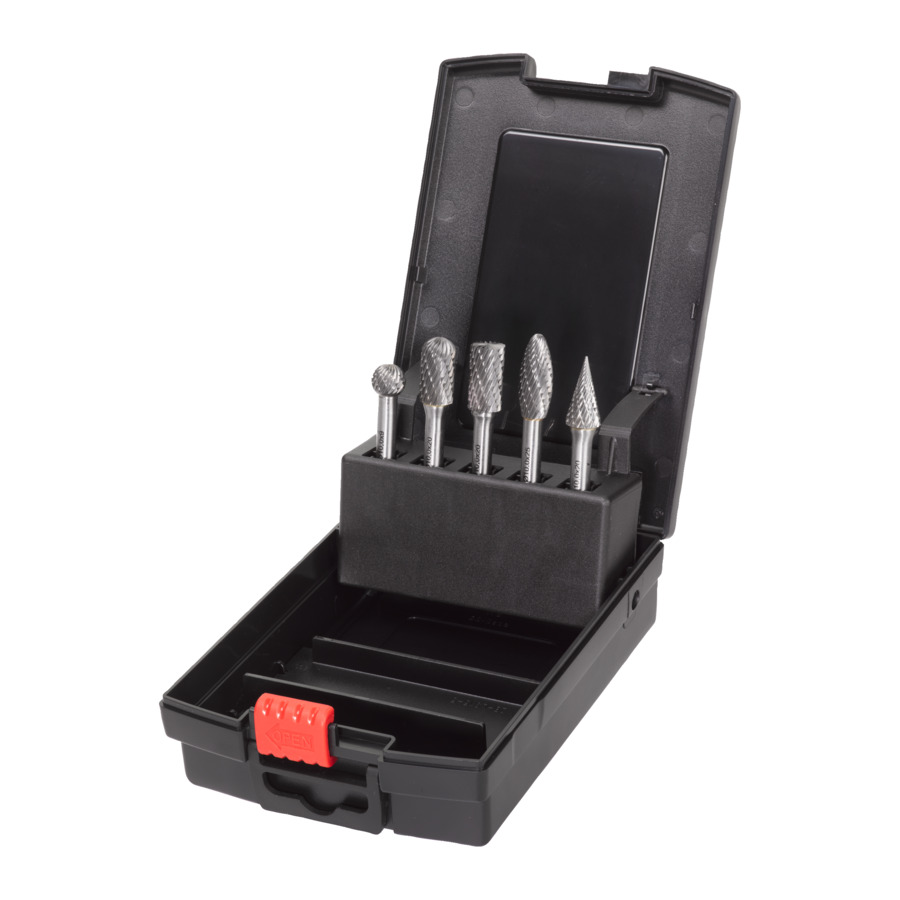 Milwaukee Hartmetall-Fräser-Set mit TCT 6x10mm - 5-teilig