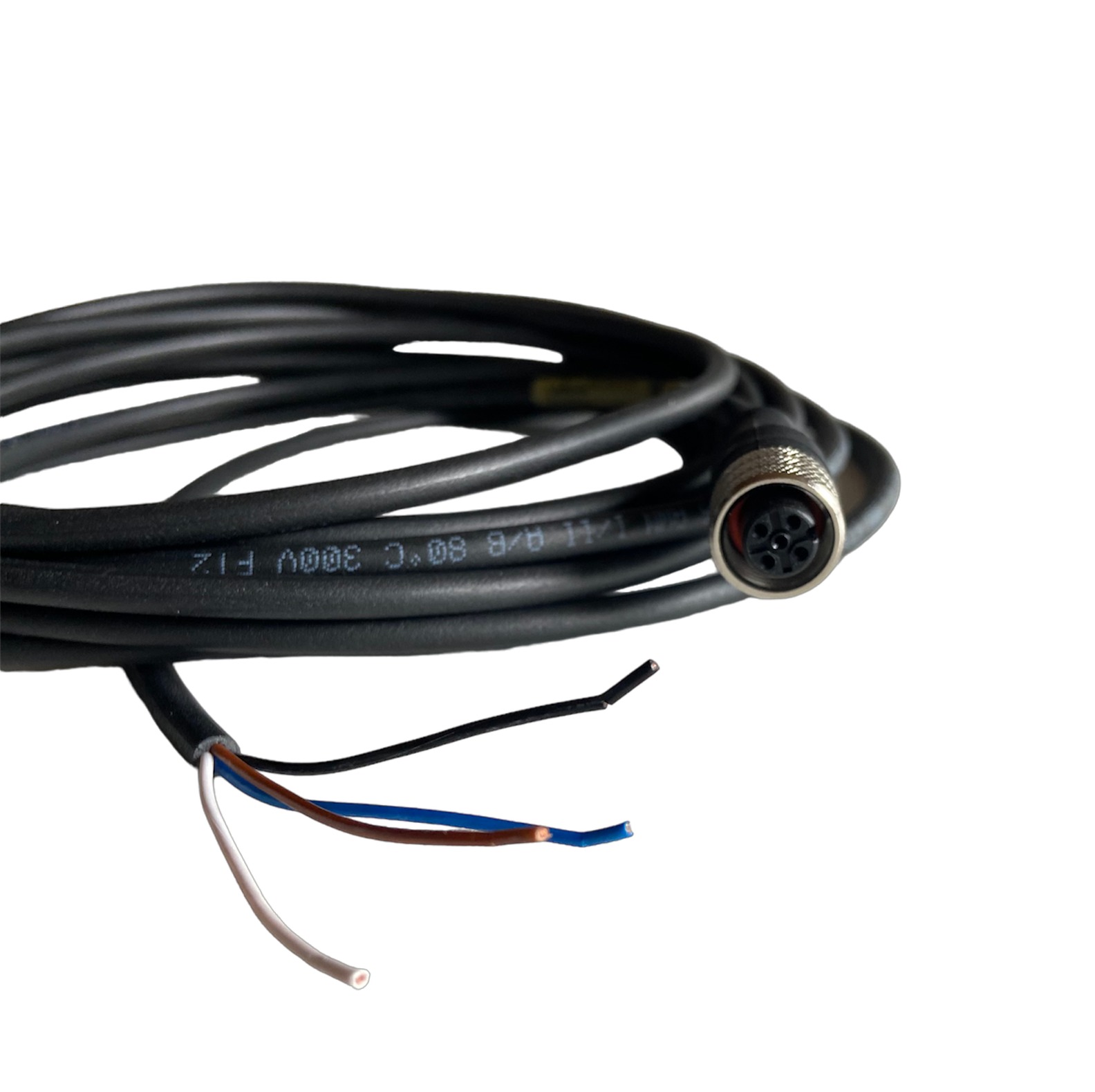 M12-4pin connector for sensors with 3m cable F062308