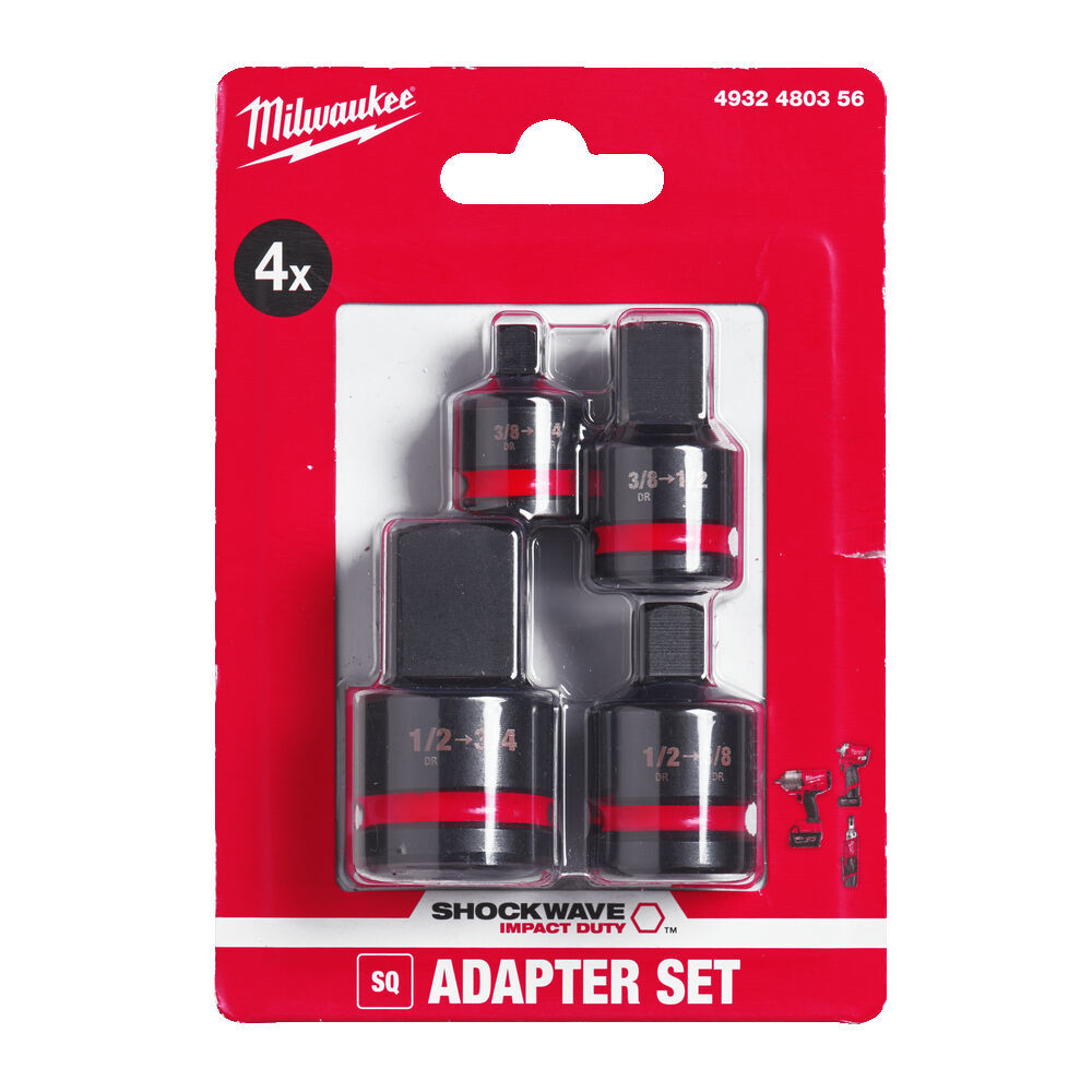 Milwaukee Adaptéry 1/2 HEX Shockwave SET 4ks