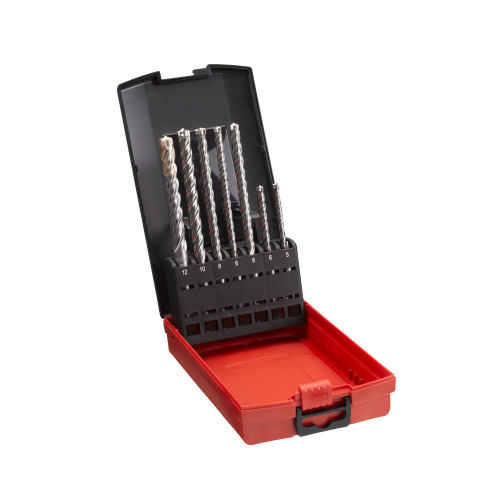 Milwaukee SDS-Plus MX4 5/6x115 drill bit set; 6/8/8/10/12x165mm (7PCS)